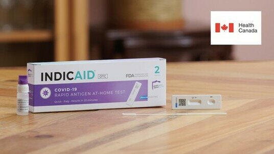 INDICAID 妥析 新冠病毒快速抗原检测试剂盒获加拿大卫生部授权使用